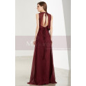 Long Open Back Two Pieces Burgundy Cocktail Dresses - Ref L1917 - 03