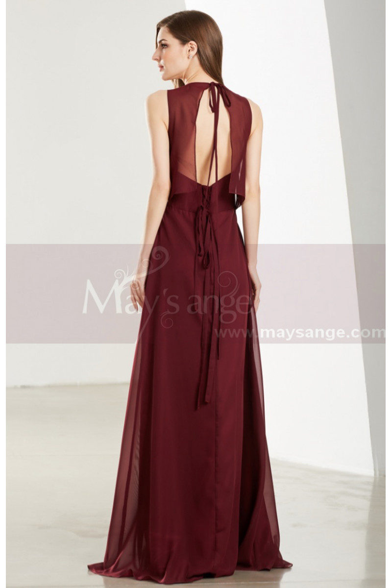 Burgundy Long Dress | Maxi Cocktail Dresses