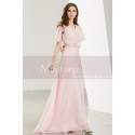 Dusty Pink Long Sleeve Vintage Formal Evening Dress - Ref L1914 - 03