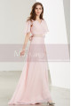 Dusty Pink Long Sleeve Vintage Formal Evening Dress - Ref L1914 - 03