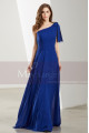 One Shoulder Blue Royal Maxi Dress For Prom - Ref L1904 - 02