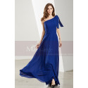 One Shoulder Blue Royal Maxi Dress For Prom - Ref L1904 - 06