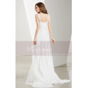 White Long Chiffon Evening Prom Dresses - Ref L1903 - 03