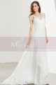 White Long Chiffon Evening Prom Dresses - Ref L1903 - 04