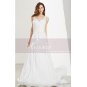 White Long Chiffon Evening Prom Dresses - Ref L1903 - 02