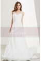 White Long Chiffon Evening Prom Dresses - Ref L1903 - 02