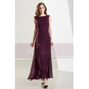 Classic Chiffon Purple Long Formal Dress For Prom - Ref L1901 - 03