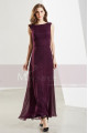 Classic Chiffon Purple Long Formal Dress For Prom - Ref L1901 - 03