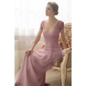 Long Evening Dress With Butterfly Sleeves - Ref L754 - 015