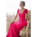 Long Evening Dress With Butterfly Sleeves - Ref L754 - 016