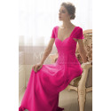 Long Evening Dress With Butterfly Sleeves - Ref L754 - 017