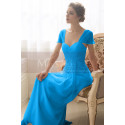 Long Evening Dress With Butterfly Sleeves - Ref L754 - 024