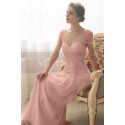 Long Evening Dress With Butterfly Sleeves - Ref L754 - 014