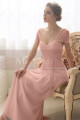 Long Evening Dress With Butterfly Sleeves - Ref L754 - 014