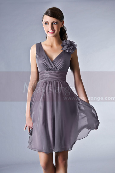 Short Grey Cocktail Dress - C008 #1