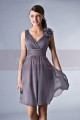 Short Grey Cocktail Dress - Ref C008 - 02