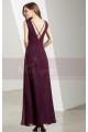Classic Chiffon Purple Long Formal Dress For Prom - Ref L1901 - 02