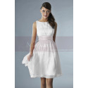 Short Pink Party Dress With Satin Belt - Ref C134 - 04