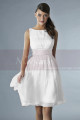 Short Pink Party Dress With Satin Belt - Ref C134 - 05