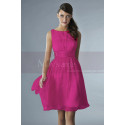 Short Pink Party Dress With Satin Belt - Ref C134 - 016