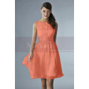 Short Pink Party Dress With Satin Belt - Ref C134 - 020