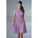 Short Pink Party Dress With Satin Belt - Ref C134 - 031