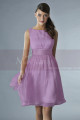 Short Pink Party Dress With Satin Belt - Ref C134 - 031