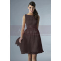 Short Pink Party Dress With Satin Belt - Ref C134 - 036