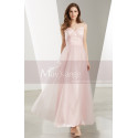 Sweetheart Bodice Pink Long Tulle Prom Dress With Straps - Ref L1924 - 02