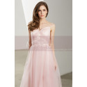 Sweetheart Bodice Pink Long Tulle Prom Dress With Straps - Ref L1924 - 05