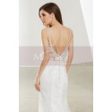 Spaghetti Strap Low Open Back Lace White Mermaid Prom Dress - Ref L1925 - 02