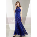 Side-Slit Lace Blue Wedding-Guest Dresses - Ref L1905 - 04
