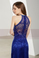 Side-Slit Lace Blue Wedding-Guest Dresses - Ref L1905 - 02
