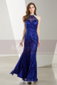 Side-Slit Lace Blue Wedding-Guest Dresses - Ref L1905 - 03