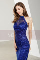 Side-Slit Lace Blue Wedding-Guest Dresses - Ref L1905 - 08