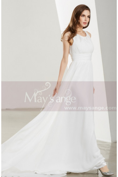 Long Chiffon White Ball Gown Dresses - L1906 #1