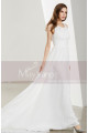 Long Chiffon White Ball Gown Dresses - Ref L1906 - 02