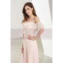 Short Sleeve Pink Long Party Dress With Thin Straps - Ref L1907 - 06