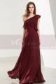 Long Beautiful Burgundy Evening Gowns With One Shoulder - Ref L1911 - 02