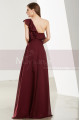 Long Beautiful Burgundy Evening Gowns With One Shoulder - Ref L1911 - 03