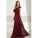 Long Beautiful Burgundy Evening Gowns With One Shoulder - Ref L1911 - 06