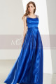 Sleeveless Beaded Strap Royal Blue Satin Prom Dress - Ref L1916 - 05