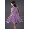 Violet Short Party Dress With Crossed Straps - Ref C191 - 034