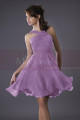 Violet Short Party Dress With Crossed Straps - Ref C191 - 034