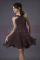 Violet Short Party Dress With Crossed Straps - Ref C191 - 039