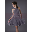 Violet Short Party Dress With Crossed Straps - Ref C191 - 038