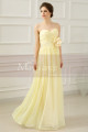 Strapless Long Yellow Dress With Flower On The Waist - Ref L665 - 02