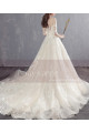 A-line Illusion Organza Bridal Dress With Train - Ref M1904 - 02
