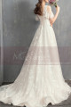 V-Neck Embroidered Bodice Bohemian Wedding Dresses With Flounce Sleeve - Ref M1906 - 04