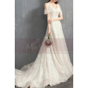 V-Neck Embroidered Bodice Bohemian Wedding Dresses With Flounce Sleeve - Ref M1906 - 03